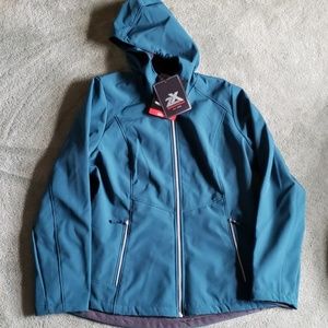 NWT ZeroXposur Sz L dark teal jacket